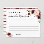 Ratschläge für das Happy Couple Marsala Brautparty (Vorne/Hinten)