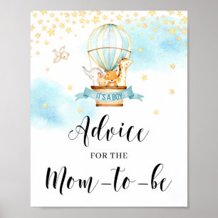 Ratschläge für das Mama-to-be-Schild Heißluftballo Poster