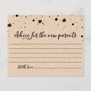 Ratschläge für das neue Eltern Card Baby Shower Pa