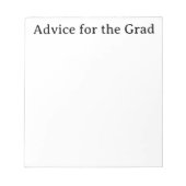 Ratschläge für den Grad Notizblock (Vorderseite)