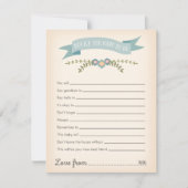 Ratschläge für die Babyduschkarte Einladung (Vorderseite)