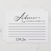 Ratschläge für die Begleitung von Brautpartys Einladung (Vorne/Hinten)