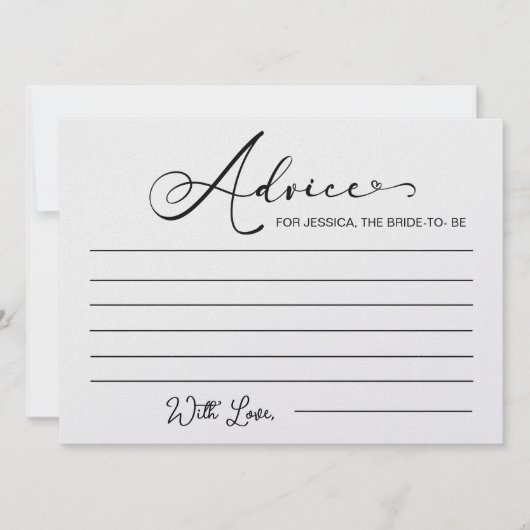 Ratschläge für die Begleitung von Brautpartys Einladung (Vorderseite)