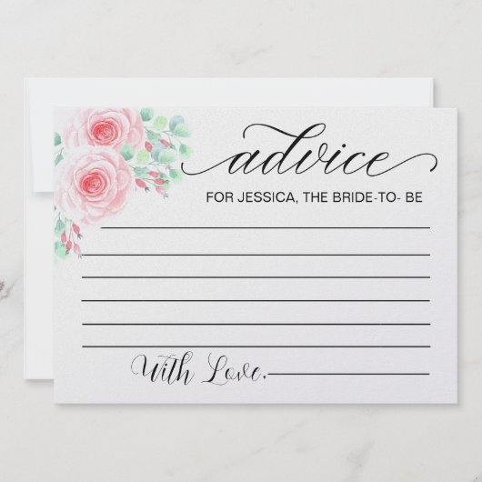 Ratschläge für die Begleitung von Brautpartys Einladung (Vorderseite)