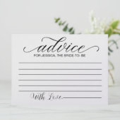 Ratschläge für die Begleitung von Brautpartys Einladung (Stehend Vorderseite)