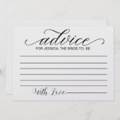 Ratschläge für die Begleitung von Brautpartys Einladung (Vorne/Hinten)