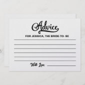 Ratschläge für die Begleitung von Brautpartys Einladung (Vorne/Hinten)