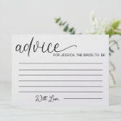 Ratschläge für die Begleitung von Brautpartys Einladung (Stehend Vorderseite)