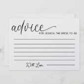 Ratschläge für die Begleitung von Brautpartys Einladung (Vorne/Hinten)