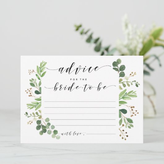 Ratschläge für die Braut als Brautparty Einladung (Stehend Vorderseite)