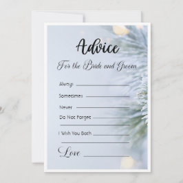 Ratschläge für die Braut und den Groom Winter Weih Einladung