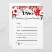 Ratschläge für die Braut und die Gräuel rosa/orang Einladung (Vorne/Hinten)