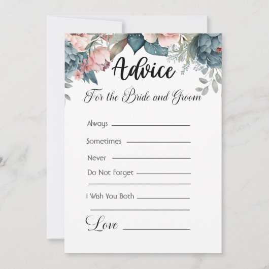 Ratschläge für die Braut und die Grünblüte Einladung (Vorderseite)