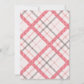 Ratschläge für die Braut- und Gräuelroter Kariert Einladung (Rückseite)