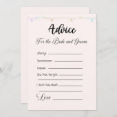 Ratschläge für die Braut- und Straßenbeleuchtung Einladung (Vorne/Hinten)