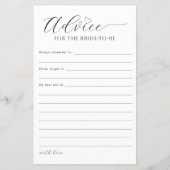 Ratschläge für die Bride Card | Minimales Brautpar (Vorderseite)