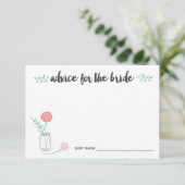 Ratschläge für die Bride Cards | Botanischer Mason Hinweiskarte (Stehend Vorderseite)