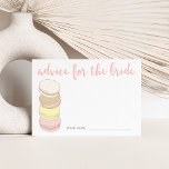 Ratschläge für die Bride Cards | Französische Maca Hinweiskarte<br><div class="desc">Mit diesen hübschen Karten erhalten Sie Ratschläge für die zukünftige Braut. Legen Sie einen Stapel am Eingang des Party, verließ einen an jedem Platz, oder geben Sie ihn für eine niedliche Alternative zu herkömmlichen Brautparty-Spielen durch. Das Design besteht aus vier zarten französischen Makaronen in Pastellfarben Rosa, Gelb, Bräune und Elfenbein....</div>