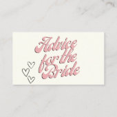 Ratschläge für die Bride Cards Hinweiskarte (Rückseite)