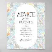 Ratschläge für die Eltern Babyduschdekoration sign Poster (Vorne)