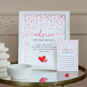 Ratschläge für die Eltern Babyduschdekoration sign Poster