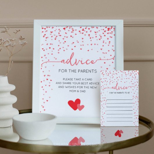 Ratschläge für die Eltern Babyduschdekoration sign Poster