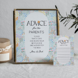 Ratschläge für die Eltern Babyduschdekoration sign Poster