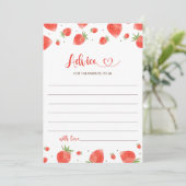 Ratschläge für die Eltern, Berry Sweet Baby Dusche Einladung (Stehend Vorderseite)