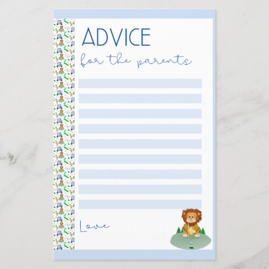 Ratschläge für die Eltern Elephant & Monkey Golf (Vorderseite)