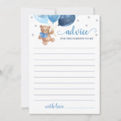 Ratschläge für die Kinderdusche Teddy Bärenkarte Einladung (Vorderseite)