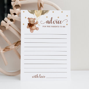 Ratschläge für die Kinderdusche Teddy Bärenkarte Einladung