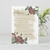 Ratschläge für die Mama Burgundy Blush Floral Gold Einladung (Stehend Vorderseite)