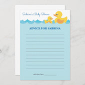 Ratschläge für die Mama, um Gummi Duck Baby Shower Einladung (Vorne/Hinten)
