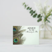 Ratschläge für die Mommy to be Peacock Feather Car Hinweiskarte (Stehend Vorderseite)