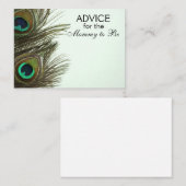 Ratschläge für die Mommy to be Peacock Feather Car Hinweiskarte (Vorne/Hinten)