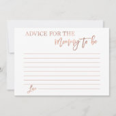 Ratschläge für die Mutter Einladung (Vorderseite)