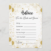 Ratschläge für die Stars von Braut und Groom Gold Einladung (Vorne/Hinten)