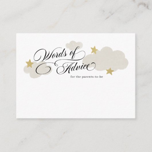 Ratschläge für die Wolkendusche der Eltern zu den  Begleitkarte (Vorderseite)