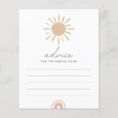 Ratschläge für Eltern Boho Sunshine Baby Shower Ga (Vorderseite)