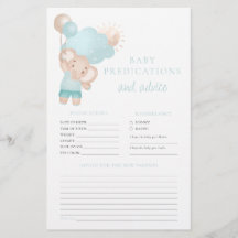 Ratschläge für Eltern Elephant Boy Baby Shower Gam