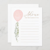 Ratschläge für Eltern Pink Balloon Baby Shower Gam (Vorne/Hinten)