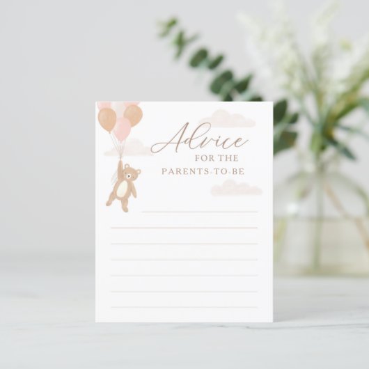 Ratschläge für Eltern Pink Girl Baby Shower Game (Stehend Vorderseite)