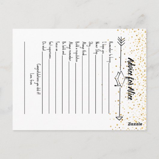 Ratschläge für Graduate & How Well you know double Postkarte (Rückseite)