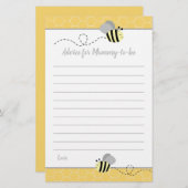 Ratschläge für graue Hummeln auf Mommy Baby Shower (Vorne/Hinten)