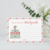 Ratschläge für Korallenminze zum Thema Neuvermählt Begleitkarte (Stehend Vorderseite)