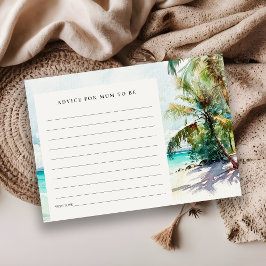 Ratschläge für Mama Baby Dusche von Sandstrand Begleitkarte