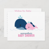Ratschläge für Mama- und Baby-Whale-Mamas {pink} Hinweiskarte (Vorne/Hinten)