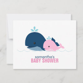 Ratschläge für Mama- und Baby-Whale-Mamas {pink} Hinweiskarte