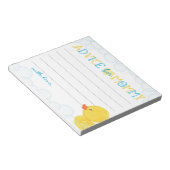 Ratschläge für Mommy Rubber Duck Baby Shower Notizblock (angewinkelt)