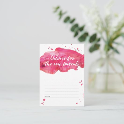 Ratschläge für neue Eltern Baby Shower Karten (Stehend Vorderseite)
